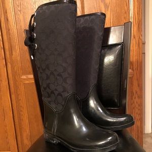 Coach Tall Rain Boots, Limited Edition